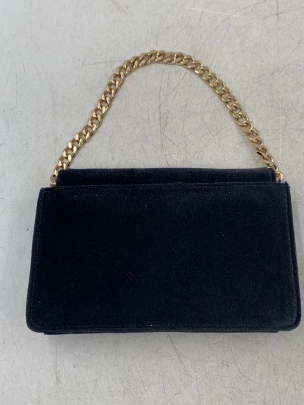 Anthropologie black velvet clutch bag - Picture 2 of 7